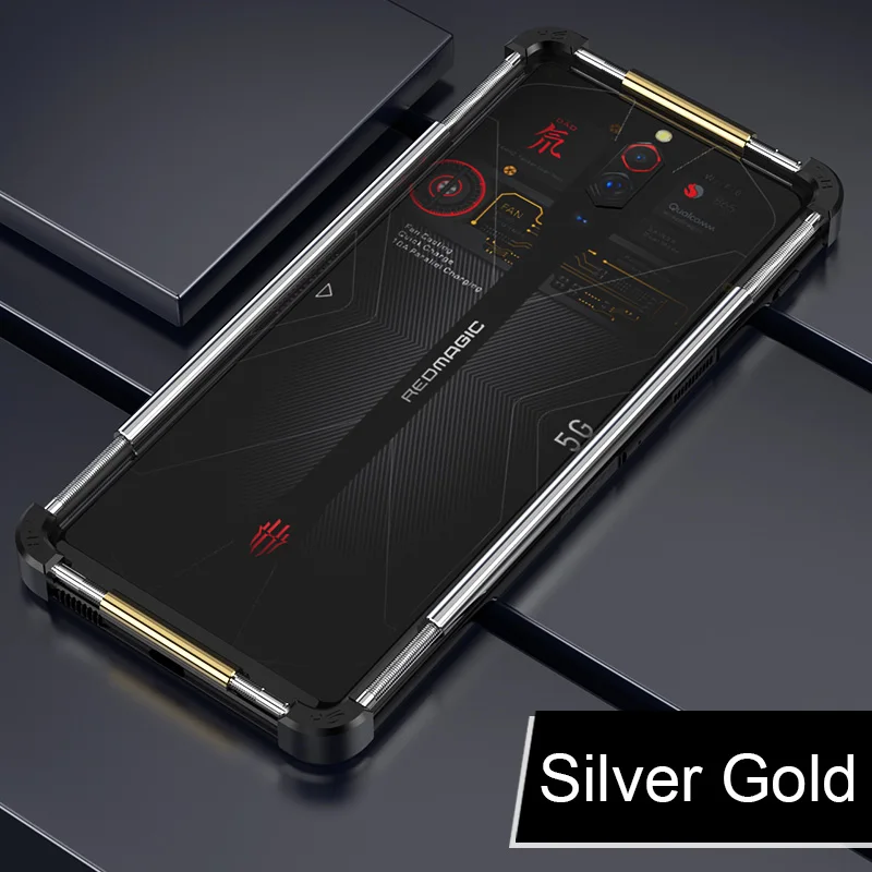 

Aluminum Metal Bumper Case For ZTE Nubia Red Magic 6 Pro Case Adjustable Universal Stainless Cover For Red Magic 5G 5S Mars 3 3S