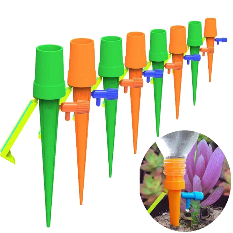 

6/12/24pcs Auto Drip Irrigation System Automatic Watering Spike Garden Plants Flower Indoor Outdoor Waterers Bottle Dripper