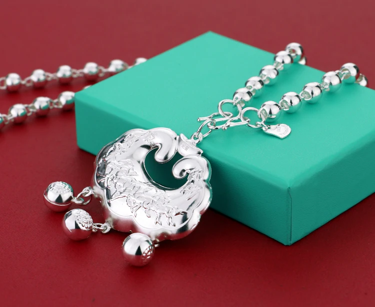 Ожерелье из стерлингового серебра для женщин Женское ожерелье 925 пробы Модный