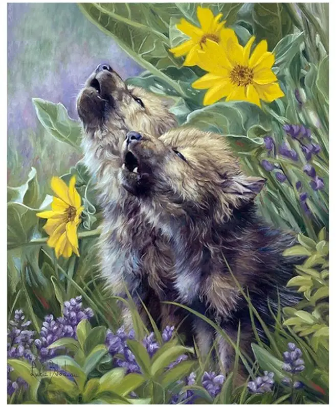 Алмазная вышивка картина с волком животное мозаика Гобеленовая роспись по