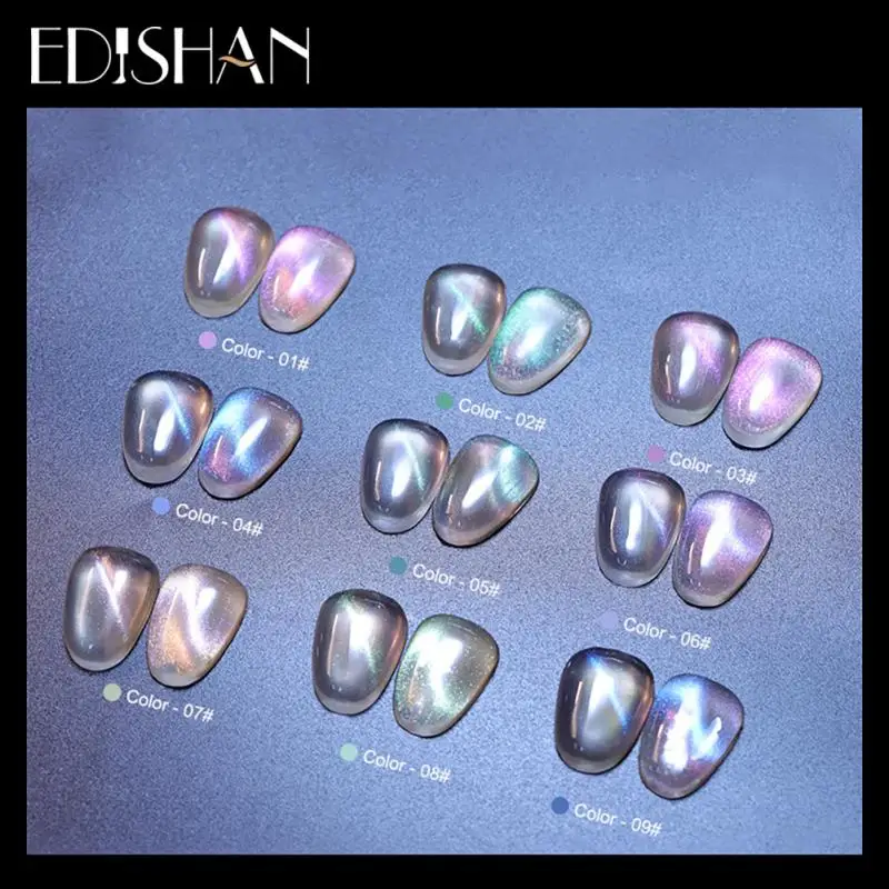 

EDishan 2021 Летний Новый модный цвет универсальный четыре сезона Spar Aurora лак для ногтей с эффектом «кошачий глаз» Nail Shop применимый набор TSLM1