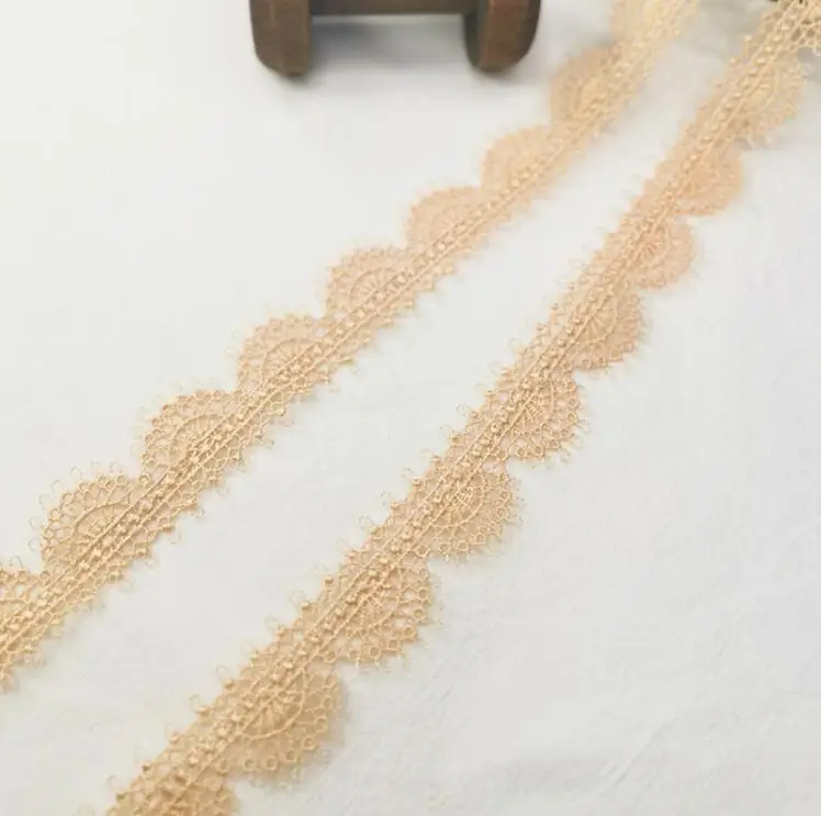 5 м/лот 2 см Ширина изящные платья цвета шампанского абрикосовый Растворимые в