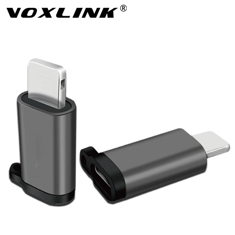 Адаптер VOXLINK Mini Micro USB на Lighting 8 Pin для Apple адаптер с брелоком iphone X XS XR 7 Plus