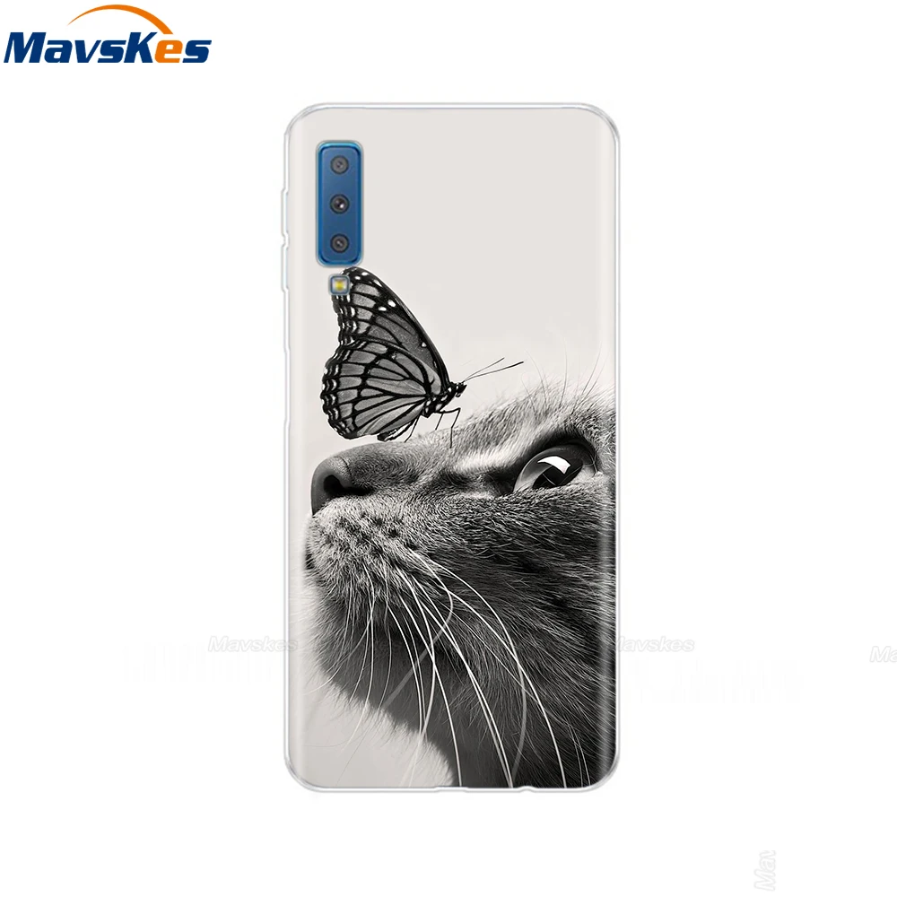 Фото Силиконовый защитный чехол для Samsung Galaxy A7 2018 (A750, A750F), 6,0 дюймов, принт в ассортименте №2