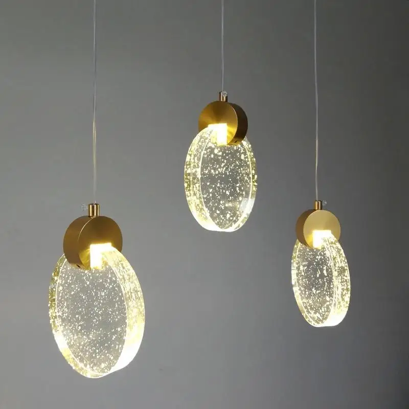 Modern led Crystal pendant lamp LED Creative hanging Lamp pendant light for Bar Kitchen Dining Room home indoor lighting fixture