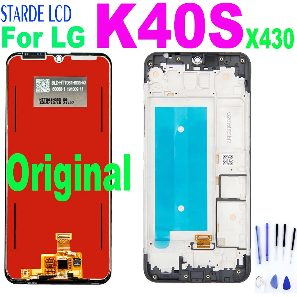 Pantalla LCD Original para LG K40S X430 X430EMW, montaje de digitalizador con Marco, accesorio de repuesto para LG K40S lcd-0