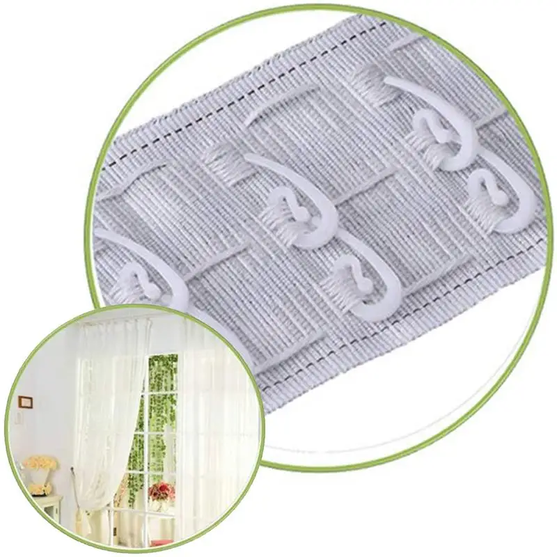 

100pcs Curtain Hooks Plastic Drapery Hooks for Shower Curtain
