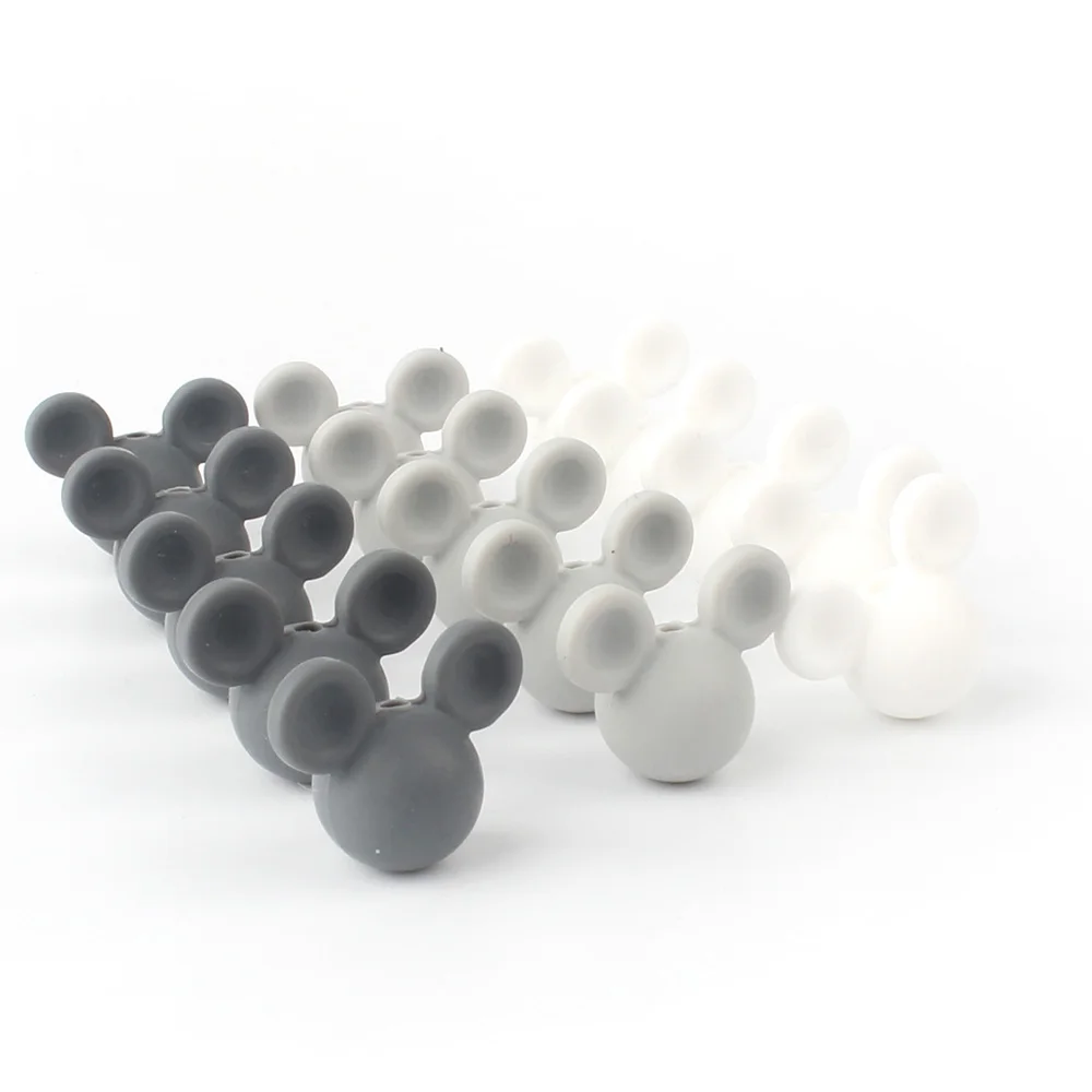 Keep & расти 10 шт. Микки силиконов бусов футболки с рисунком мышки из мультфильма