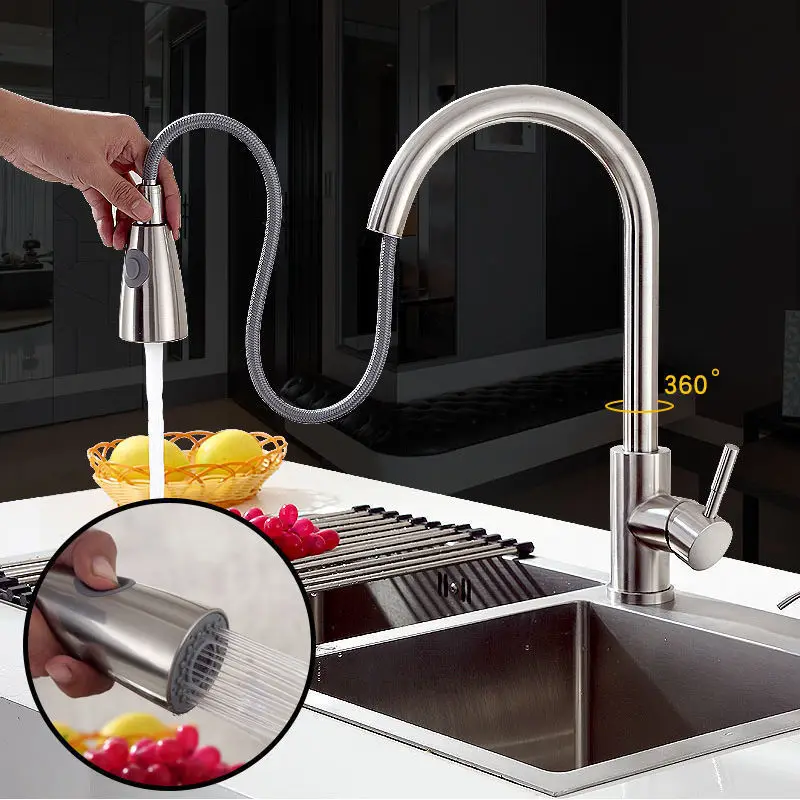 

Hot Kitchen Faucet Sink Mixer Taps Adjustable Spout Rotatable Tap Home Modern Basin Faucets Bathroom Kitchen Decoration Supplies