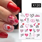 Наклейки для ногтей с надписью Kiss You Miss You, на День Св. Валентина