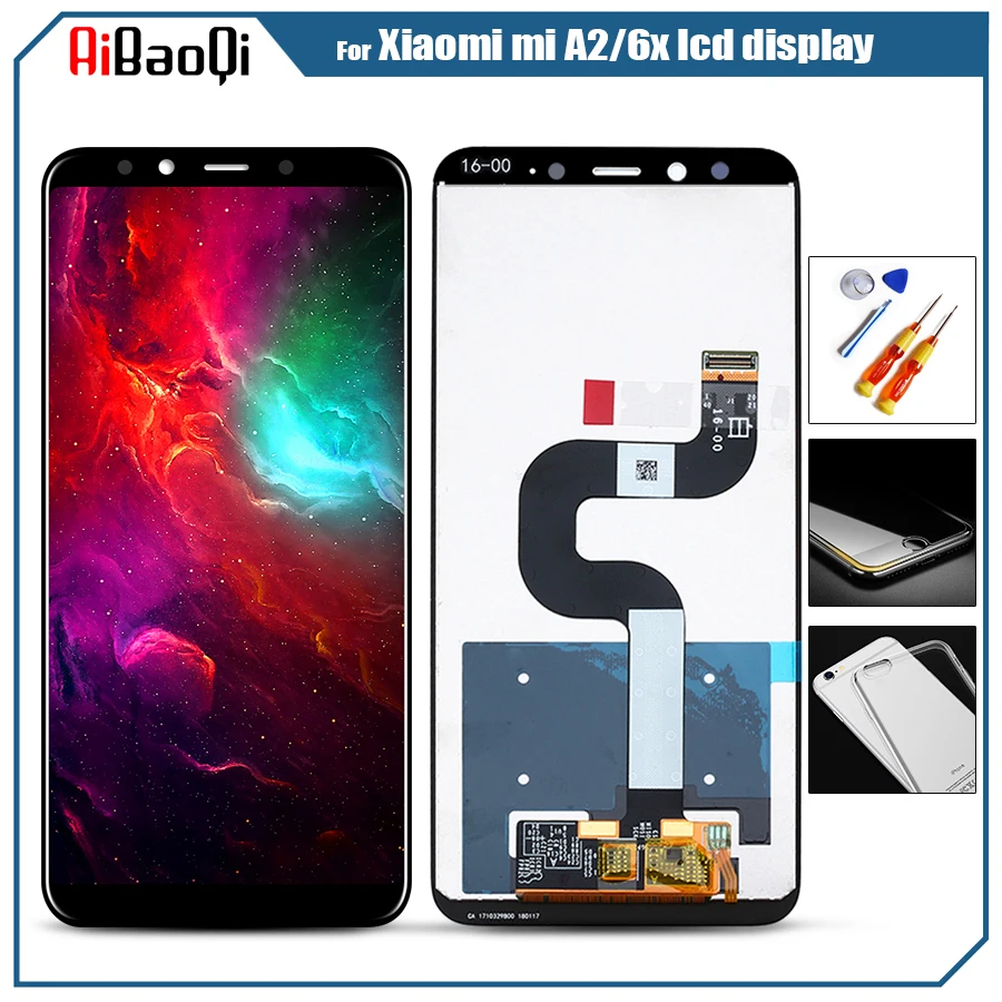 Оригинальный ЖК экран для xiaomi Mi A2 5 99 дюйма сенсорная панель дигитайзер 6X дисплей