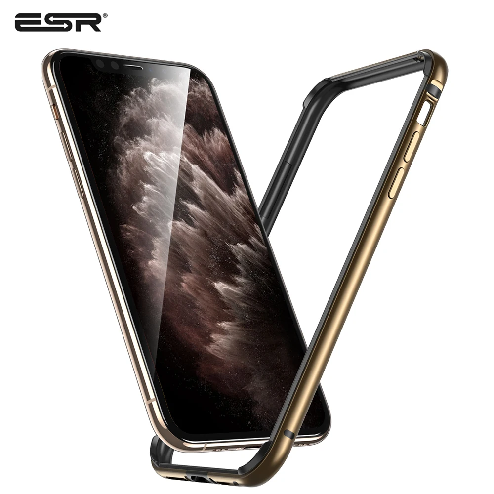 

ESR Crown Metal Bumper Case for iPhone 11 Pro Max SE 2020 2nd Gen Soft Inner Bumper Luxury Anti-knock Cover for iPhone SE2 8 7