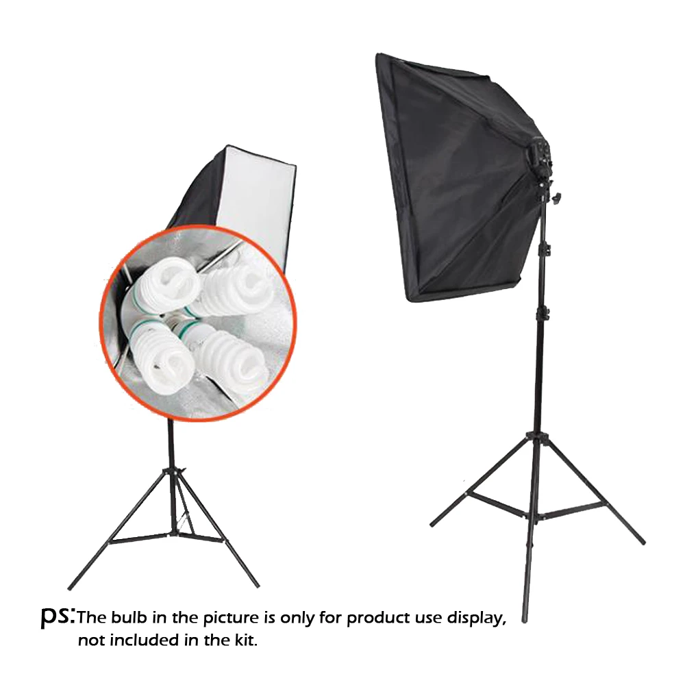 Софтбокс для студийной фотосъемки 50x70 см комплект из четырех ламп держатель E27