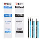 20 шт.лот, выдвижная стираемая гелевая ручка, 0,5 мм, синяячернаякристально-синяя термальная стираемая ручка для студенческих, школьных канцелярских товаров