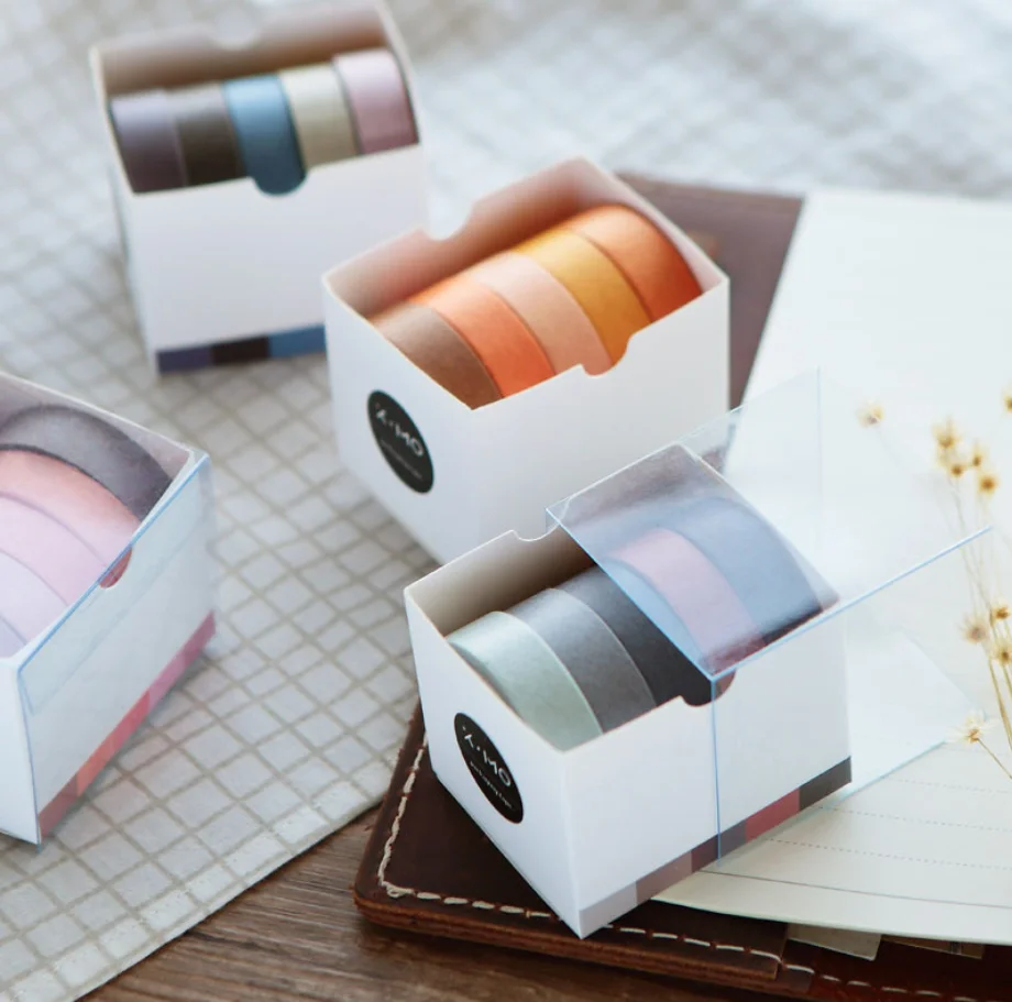 5 шт. 10 мм * м многоцветные васи ленты Скрапбукинг Декоративные клейкие бумага