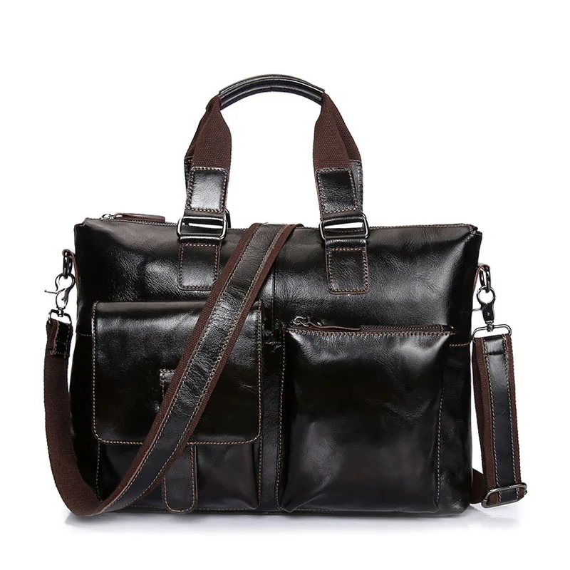 

Деловой портфель из натуральной кожи для мужчин, винтажная сумка с держателем для документов, роскошная кожаная сумка для ноутбука, тоут дл...