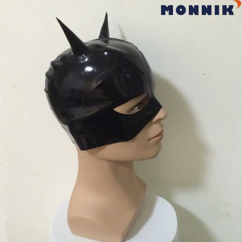Новинка привлекательная латексная резиновая маска MONNIK с капюшоном для