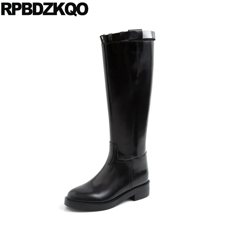 Обувь для верховой езды с высоким голенищем Лакированная кожа сапоги до колена