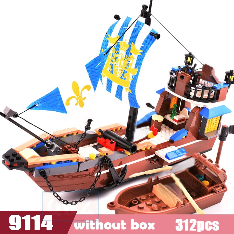 Наборы моделей DIY Пираты Замок фигурки Карибского моря строительные блоки