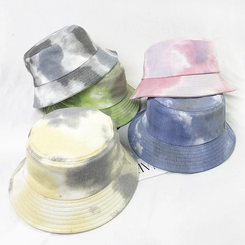 

couple spring Bucket Hat colorful street wear sun hat Beach UV Protection Round Top Sunscreen Fisherman Cap