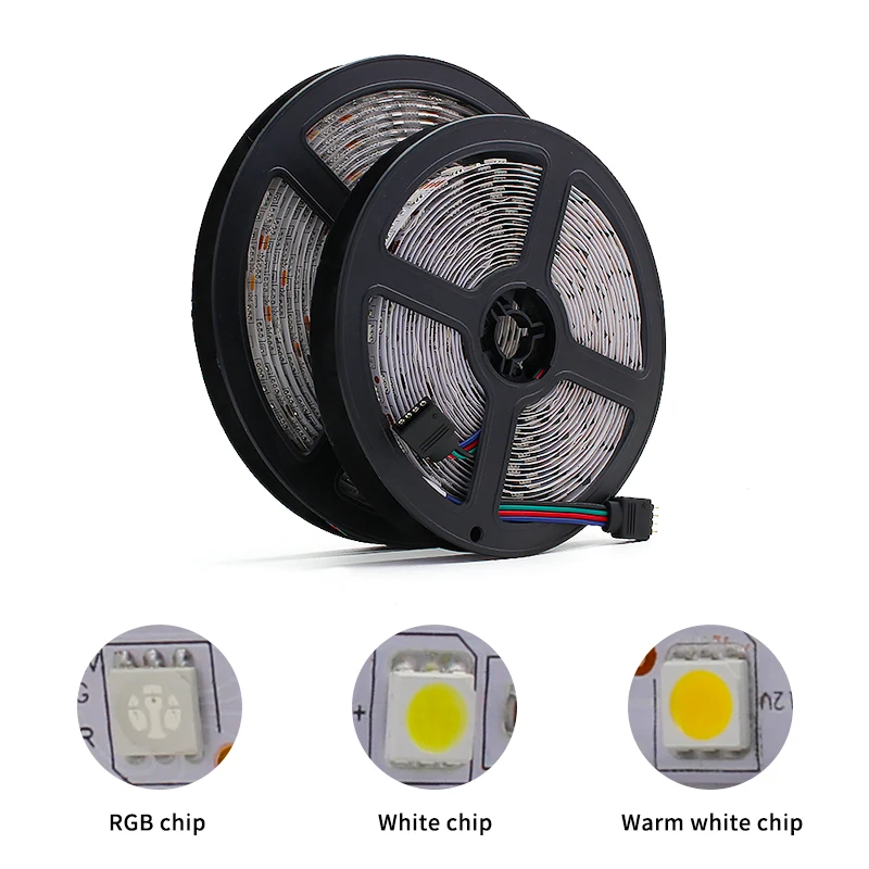 SMD 5050 Светодиодные ленты светильник RGB Водонепроницаемый 5M 5 В 12 24 постоянного