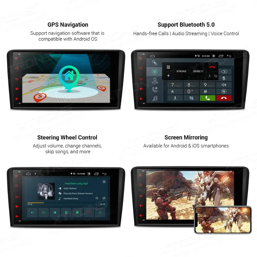 XTRONS 8 'ɺndroid 10 0 DSP автомобильный стерео плеер радио GPS OBD для Audi A3 8P 2003 - 2009 2010 2011