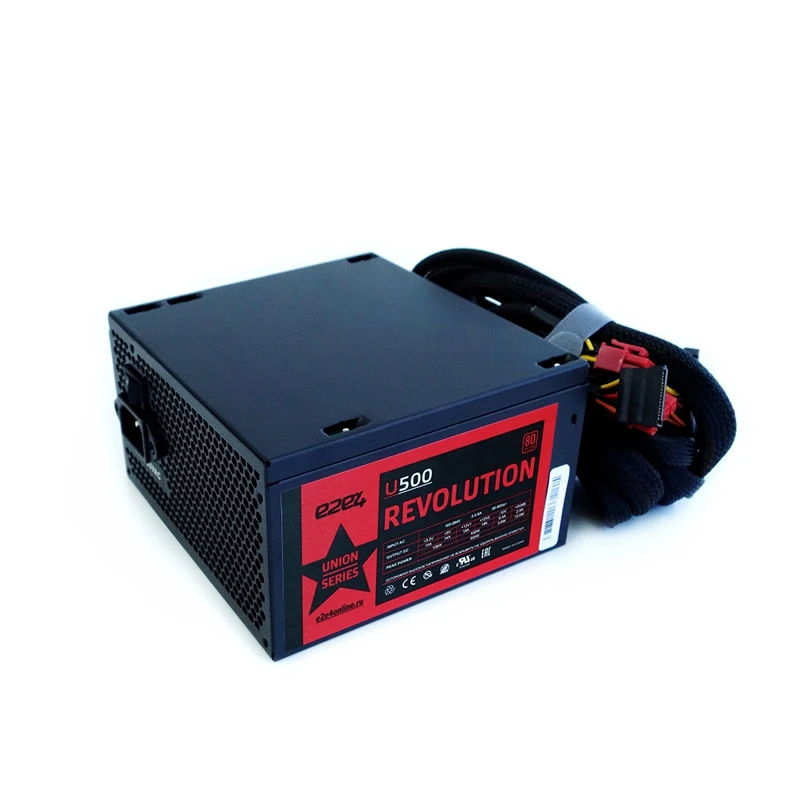 Блок питания 500W ATX e2e4 UNION REVOLUTION v2.0 80+ 120mm APFC (U500)|Блоки для компьютеров| |