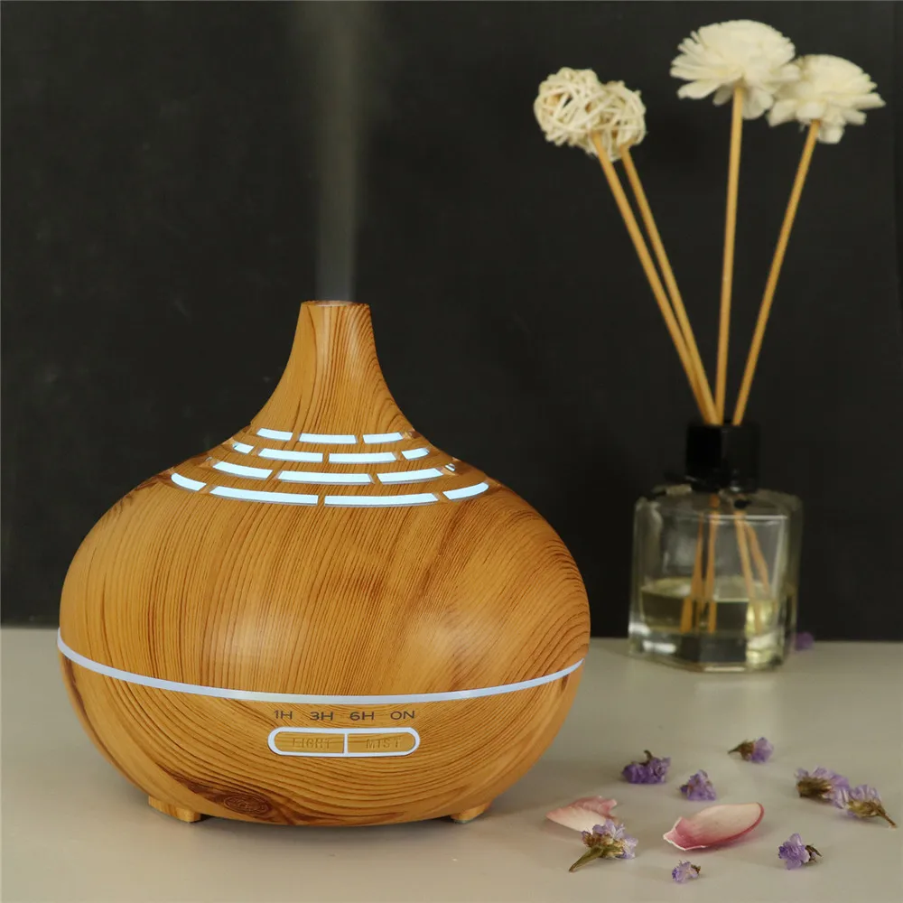 

400ml High Output Essential Oil Diffuser for Large Room Ultrasonic Aromatherapy & Cool Mist Humidifier Combo 2 Timer 7 LED light