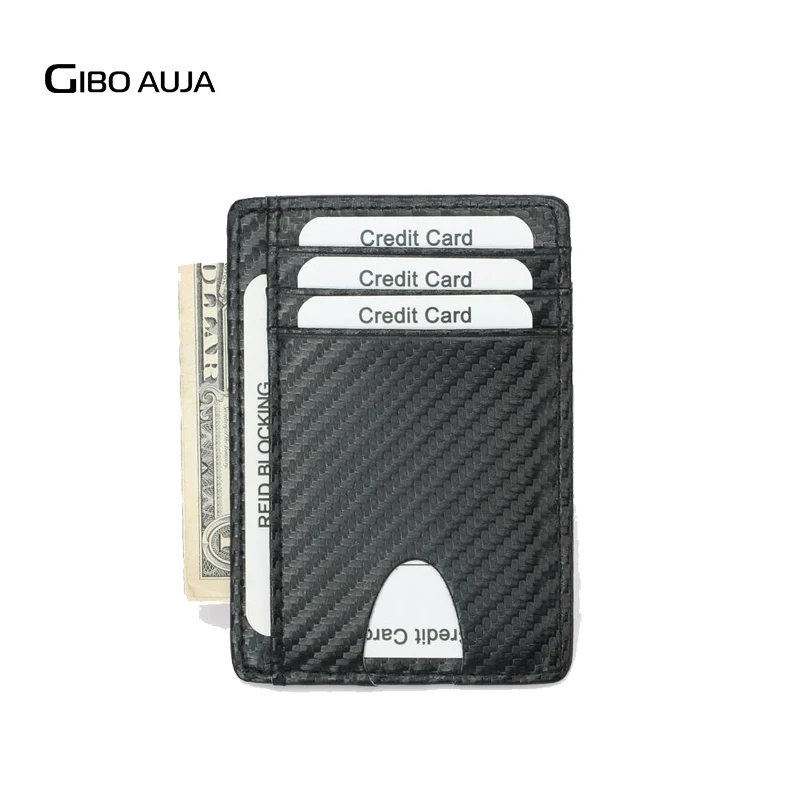 Держатель для карт RIDF из углеродного волокна супертонкий минималистичный