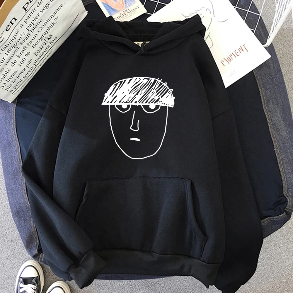 

Fashion Japan Anime Mob Psycho 100 Mob Hoodies Pullover Men Funny Cartoon Clothes Graphic Harajuku Winter Casual Loose Sweatshir
