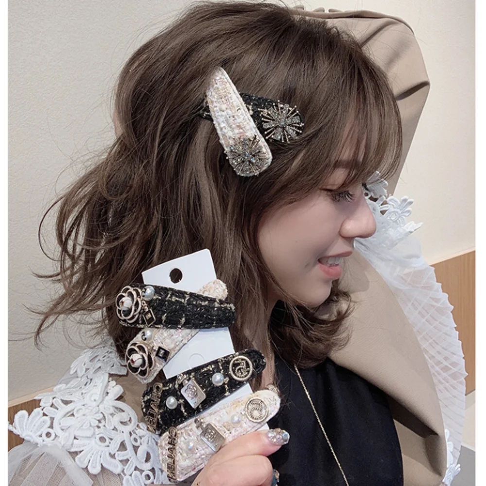 

1PC Square Waterdrop Bling Crystal Hairpins Headwear for Women Girls Rhinestone Hair Clips Pins Barrette Accessories
