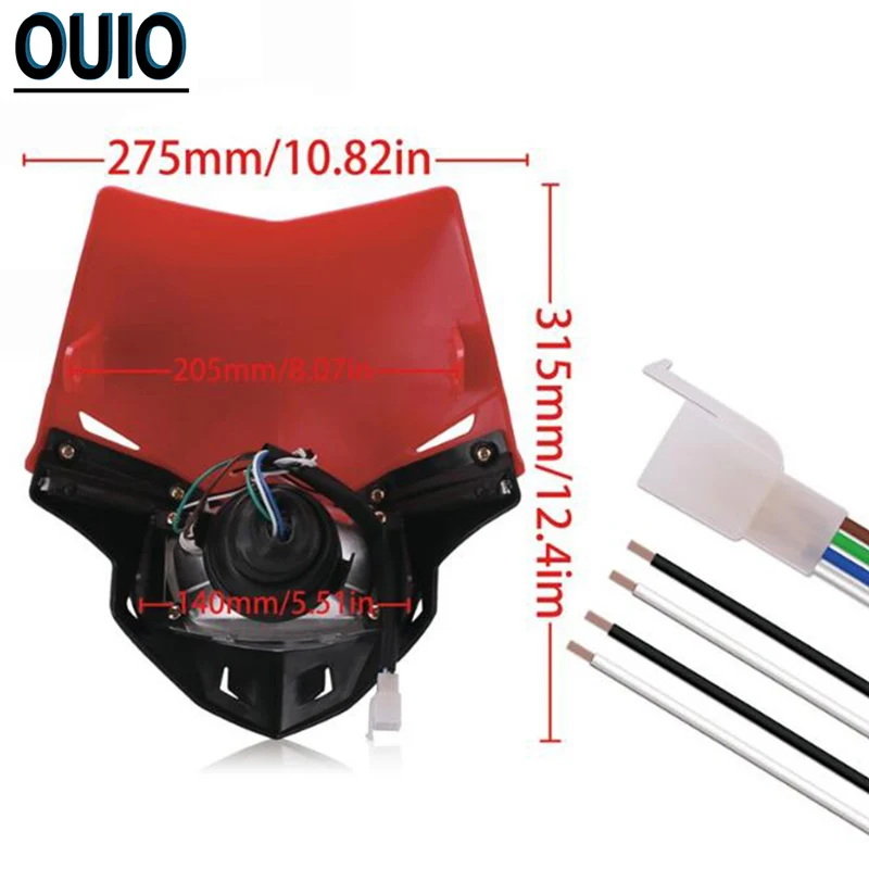 Motorcycle Headlight Mask For KTM 12V Fairing Motocross Enduro Supermoto Dirt Bike Head Light Motor Assembly EXC SX MX |