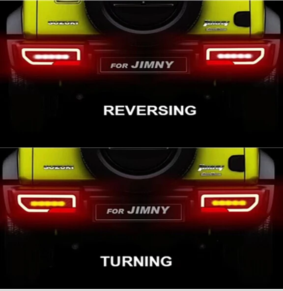 Для suzuki jimny стиль светодиодный задний фонарь 1 пара цена красный и черный цвет с DRL JIMNY запчасти