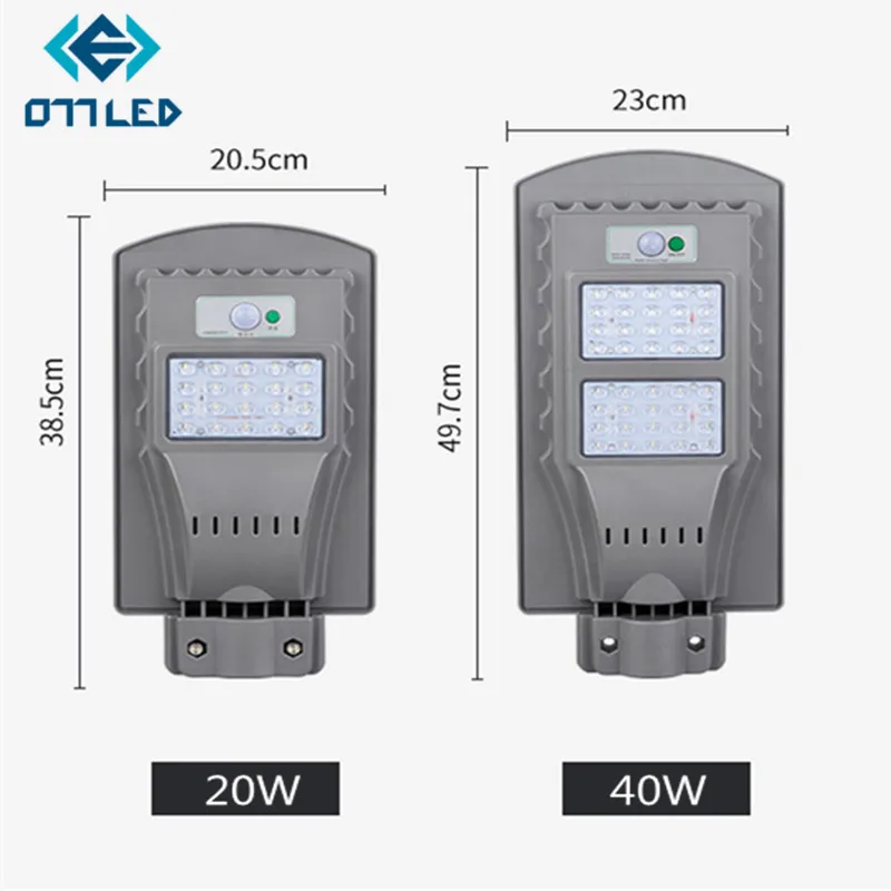 Светодиодный солнечный светильник светодиодный уличный 20 Вт 40