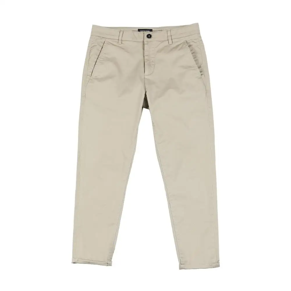 khaki Мужские повседневные брюки SIMWOOD, эластичные штаны длиной до щиколотки,, летние брюки батальных размеров, 190317 - Цвет: khaki