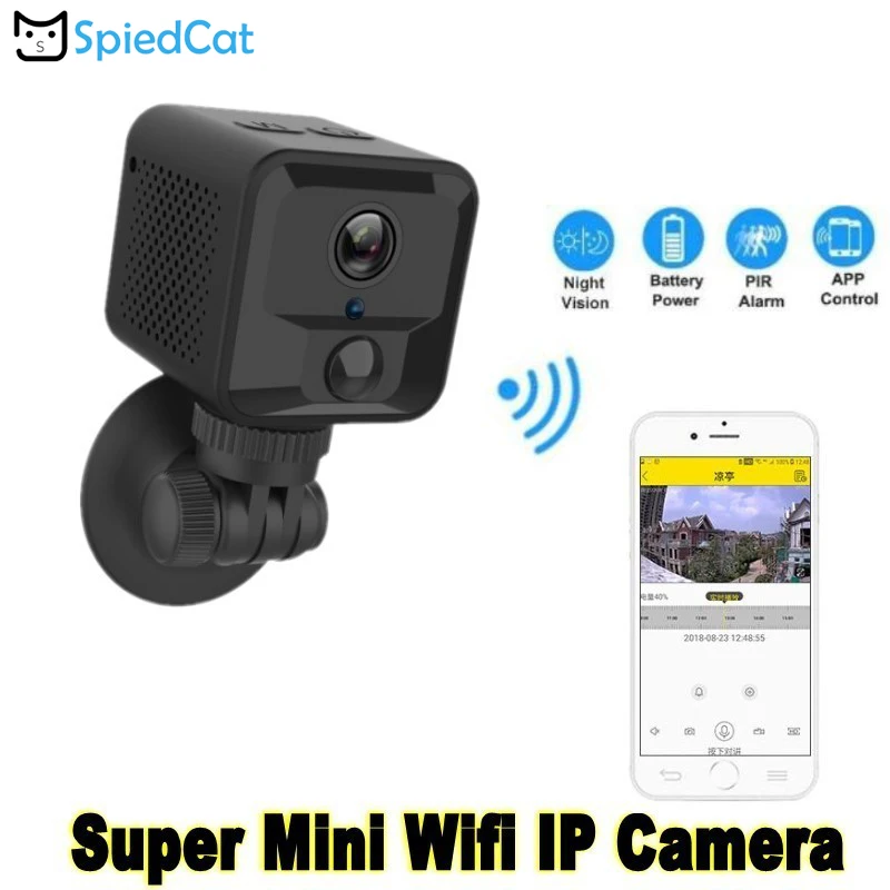 Мини IP wifi HD 1080P камера ночного видения с разрешением носимая Домашняя