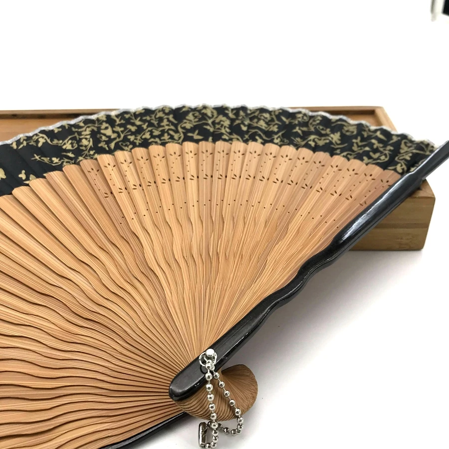 Бесплатная доставка 1 шт. бамбуковые вееры с цветочным принтом для свадебной