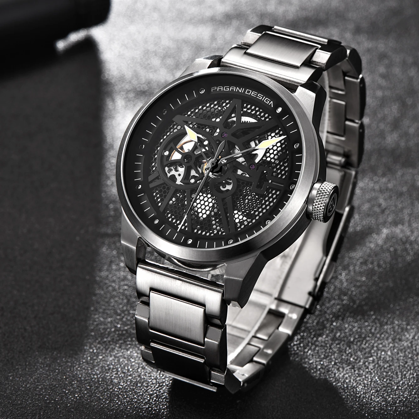 PAGANI Дизайн Модные мужские автоматические механические часы 30 метров