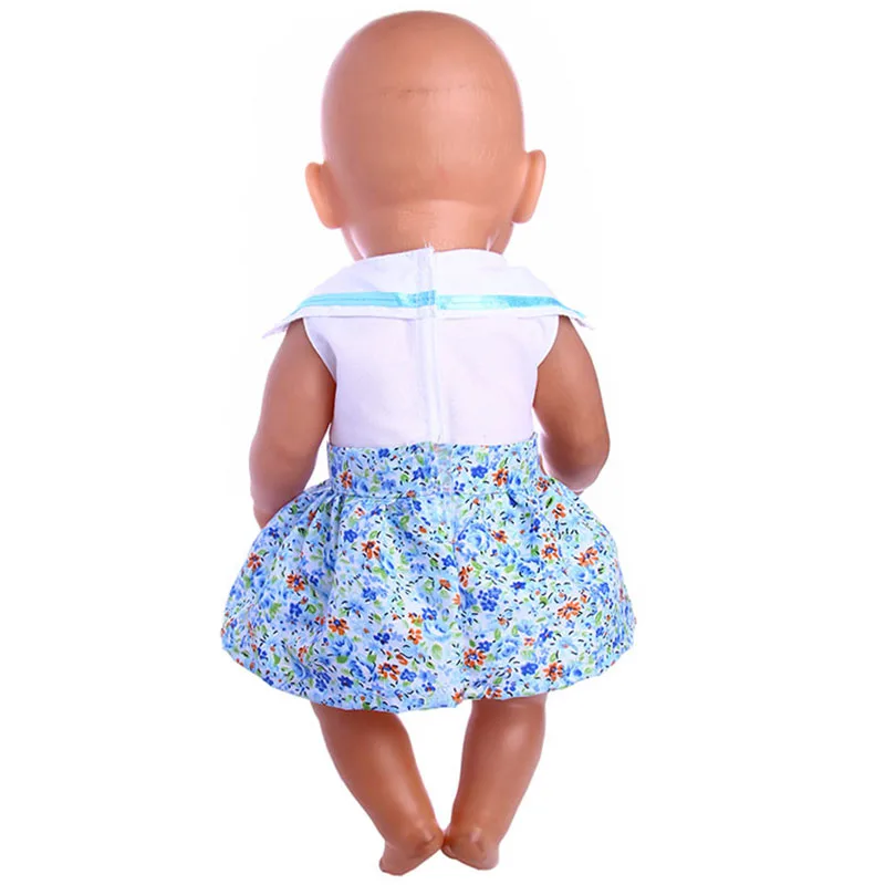 Однотонный топ + цветная юбка/брюки маленький цветочный для 18 дюймовой