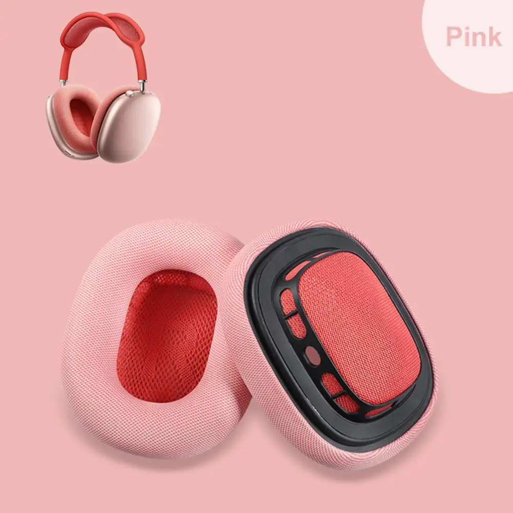 

1 Pair Leather Replacement Earpads for Apple/ AirPods Max Earphone Sleeve Wireless Noise Reduction Headset Protective Earmuffs