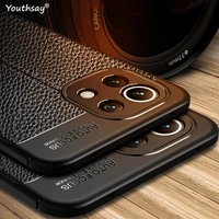 11 lite 5g ne case for xiaomi mi 11 lite case luxury rubber leather style soft silicone phone case for mi 11t 11 ultra pro cover