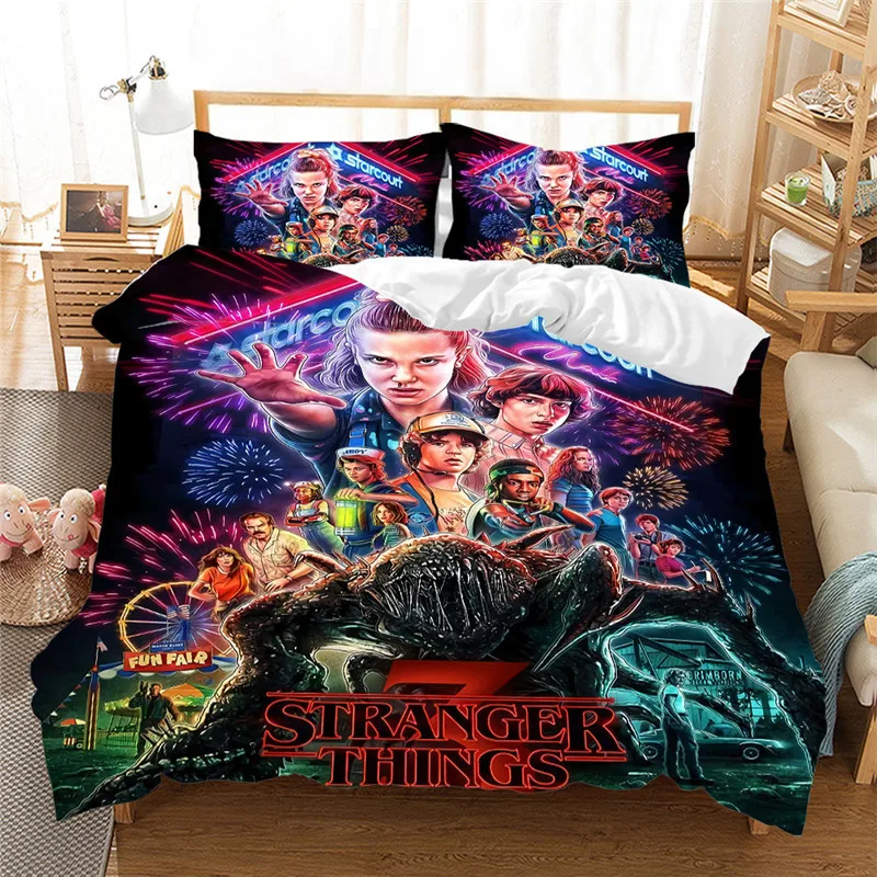 Комплект постельного белья из аниме очень странные дела 3 шт./компл. простыня для