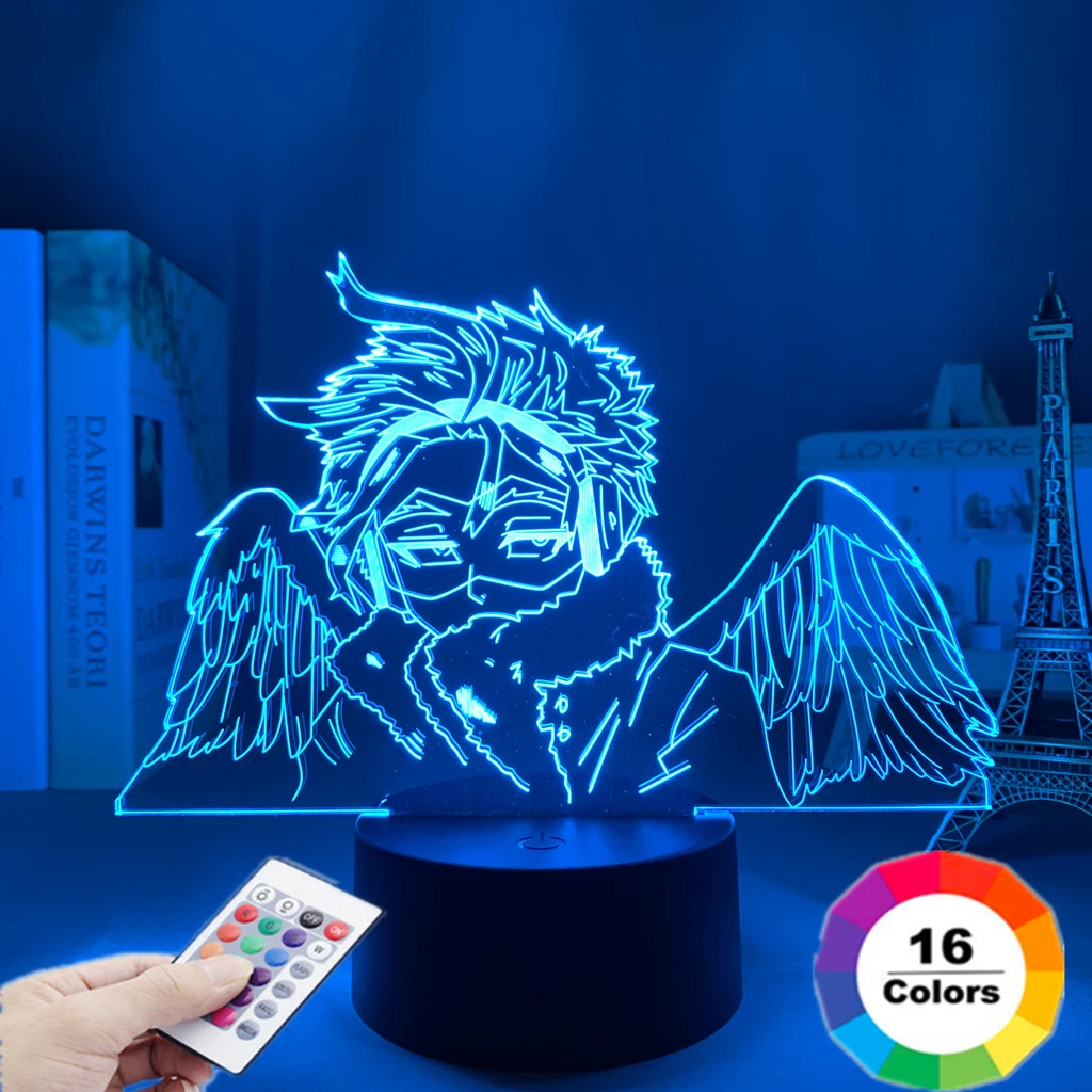 

Лампа «Мой герой Академия» Hawks аниме для декора спальни женский подарок манга гаджет дропшиппинг Hawks светодиодный ночсветильник