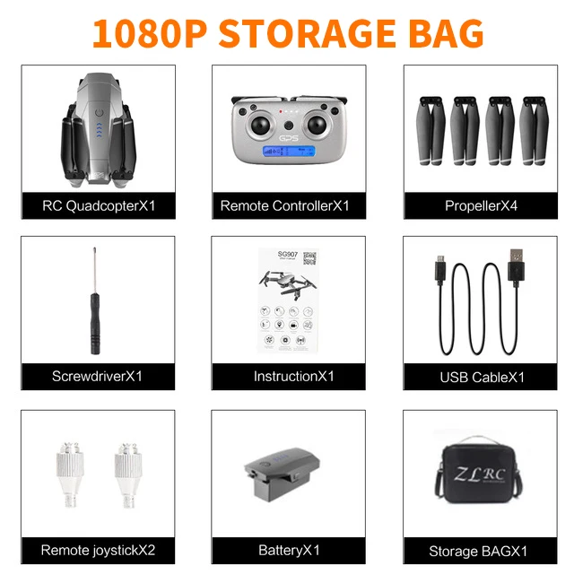 1080P Storage Bag Gps FOLLOW ME wifi FPV Квадрокоптер складной Дрон 4K 1080P HD камера Анти-тряска 50 раз зум RC вертолет Профессиональный 4K Дрон - Цвет: 1080P Storage Bag
