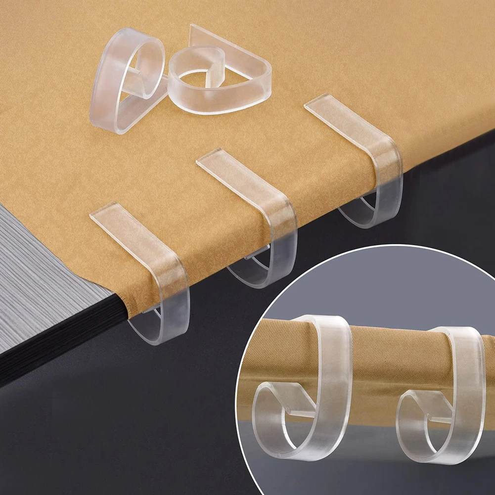 

50PCS Plastic Tablecloth Clips Clear Garden Tablecloth Clamps Holders for Party Picnic Holder Cloth Clamp Home Table Cover Clip