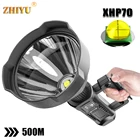 Мощный переносной светодиодный фонарик XHP70.2, посветильник фонарь с зарядкой по USB, водонепроницаемый точесветильник с базовым фонариком для рыбалки