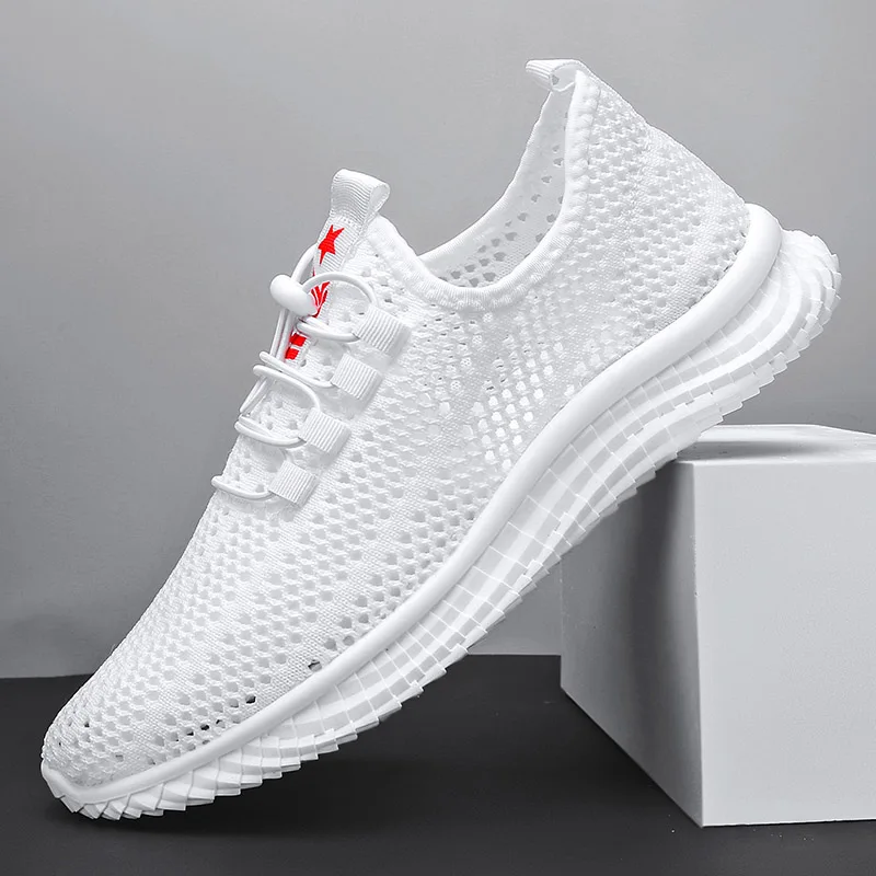 

Летние дышащие тонкие Тип мужские туфли в сеточку обувь для активного отдыха в стиле «Джокер» выдалбливать против зловония, чистая поверхн...