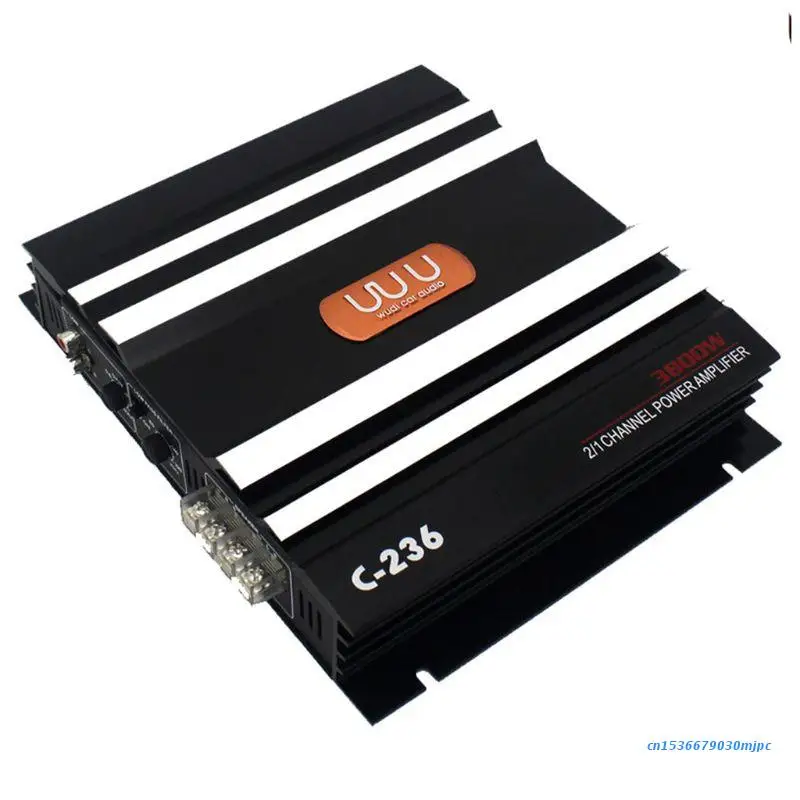 

C-236 3800 Watt 2 Channel High Power Car Amplifier 12V DC Low Pass Filter Bass Box Subwoofer