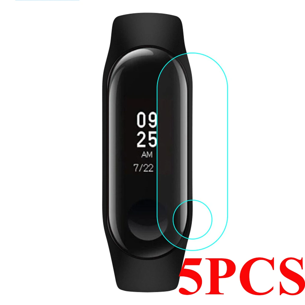 5 шт. защитная пленка для экрана Xiaomi Mi Band 3 полностью закрывающая мягкая браслета