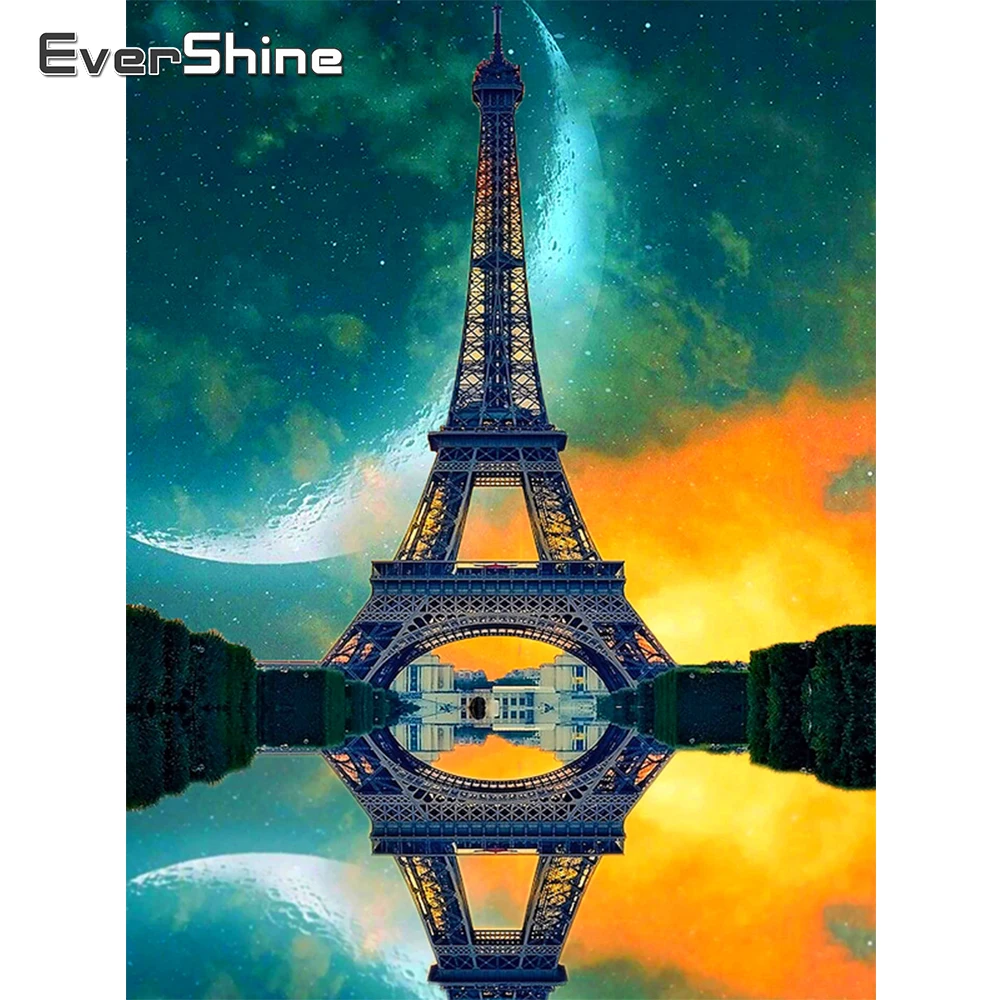 

EverShine полноразмерная алмазная живопись, Париж, вышивка крестиком, алмазная вышивка, пейзаж, ручная работа, мозаика, башня, хобби ручной работ...